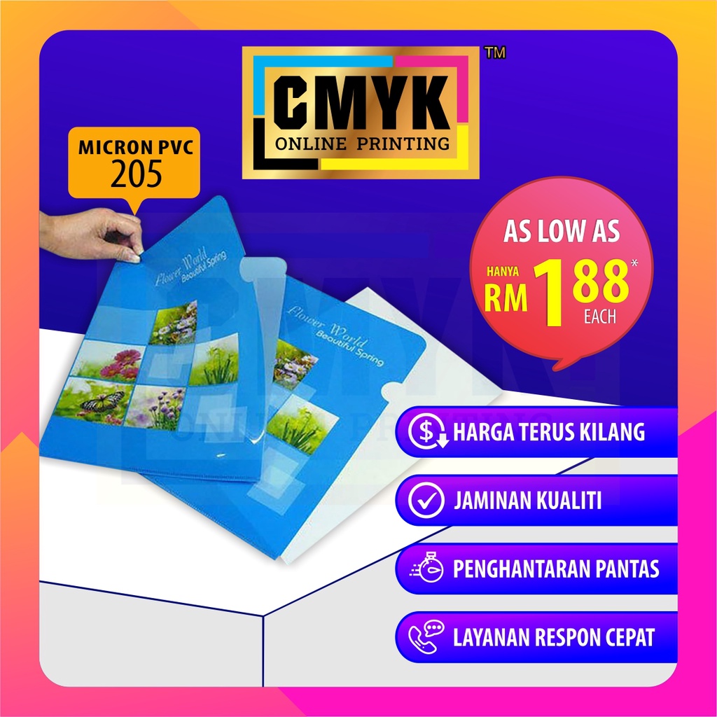 [HARGA KILANG] Plastic Folder / Presentation Folder / Corporate Folder Custom Printing Material PVC (PRINTING SAHAJA)