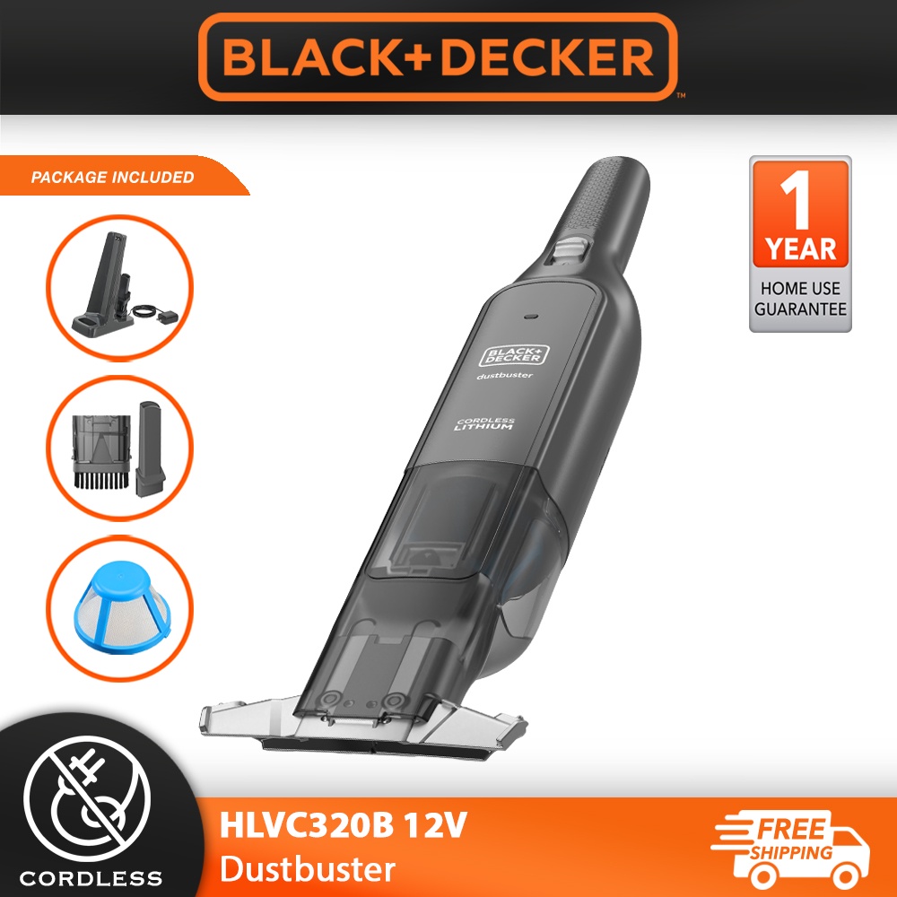 BLACK + DECKER Handheld Dustbuster Advanced Clean Slim Cordless Vacuum (12V) HLVC320B