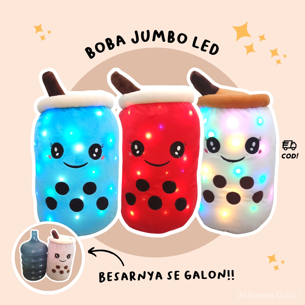 Boba Doll BOBA XL JUMBO LED/BOBA Large Twinkling Light MILK TEA BROWN