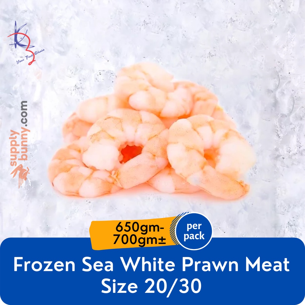 Sea White Prawn Meat 20/30 (650-700g) (sold per pack) 明虾肉  Udang Laut Putih - Kaizer Frozen Seafood