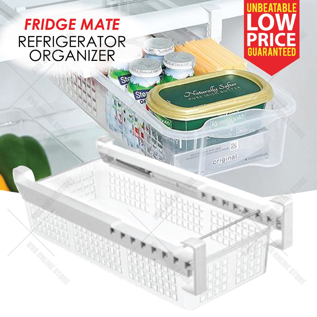 Fridge Mate Refrigerator Pull Out Drawer Space Saving Organise