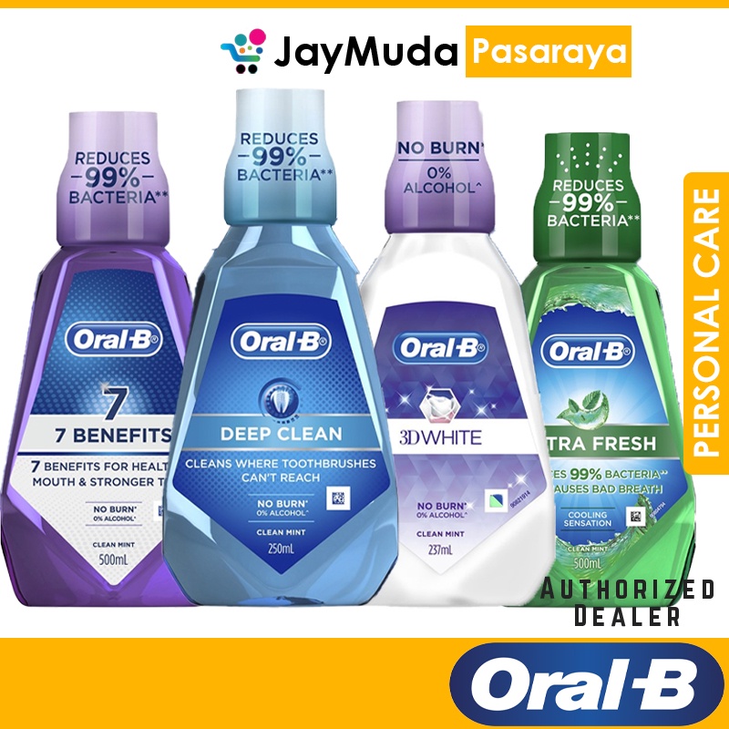 OralB Mouthwash Extra Fresh 0 Alcohol 250ml Mint Cool No Burn