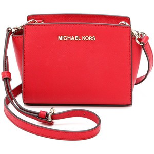 michael kors red messenger bag