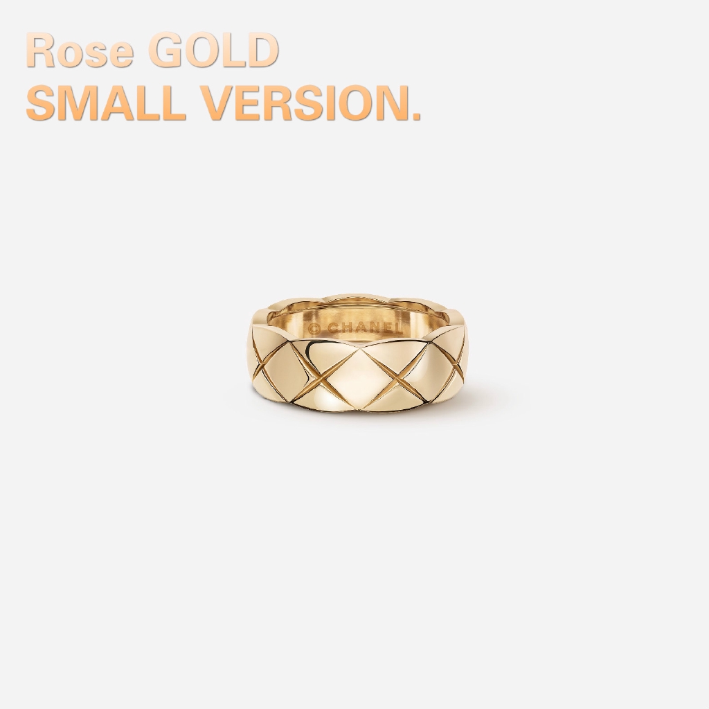 Chanel Coco Crush Ring Quilted Motif Ring In 18k Yellow Gold Shopee Malaysia