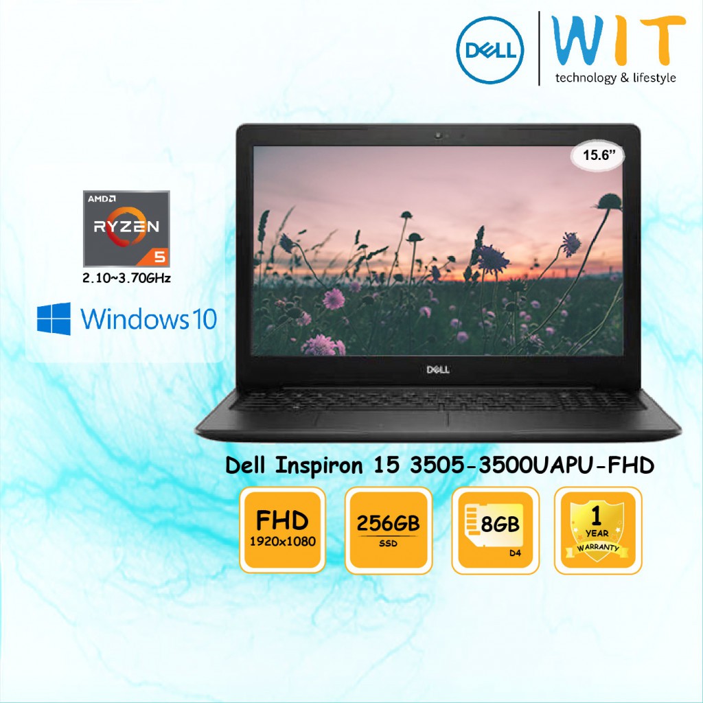 Dell Laptop Inspiron 15 3505 3500uapu Fhd Amd Ryzen 5 3500u 2 10 3 70ghz 8gb D4 256gb Ssd 15 6 Fhd Shopee Malaysia