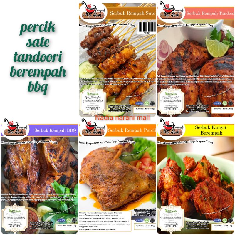 Buy Rempah Sate Percik Ayam Kunyit Berempah Ayam Rempah Bbq Ayam Tandoori Tepung Ayam Serbaguna Keluaran Muslim Halal Produk Seetracker Malaysia