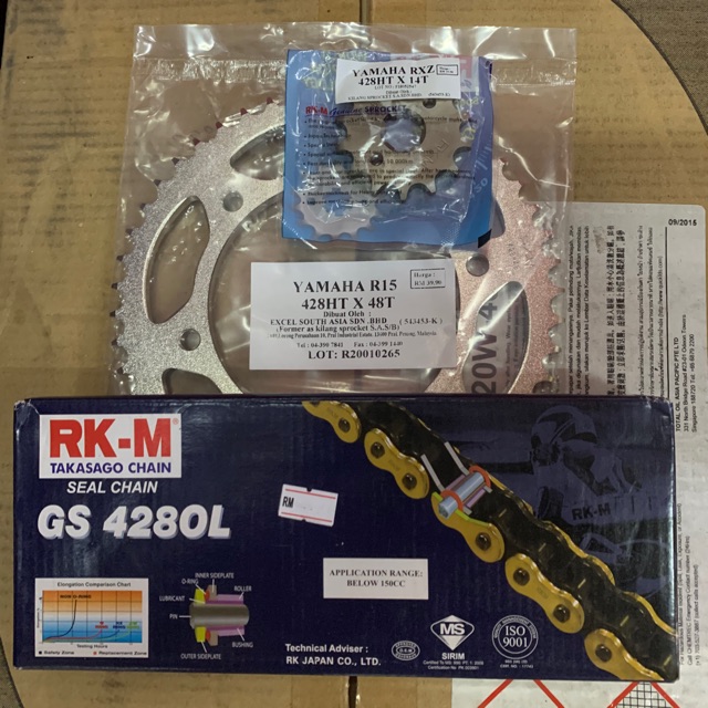 r15 v2 chain sprocket set price
