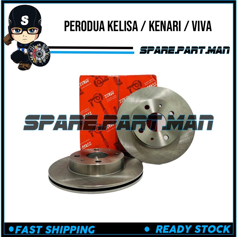 (Single Layer) TRW Front Disc Rotor - Perodua Kelisa 