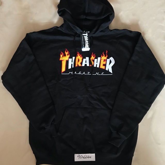 thrasher flame mag hoodie