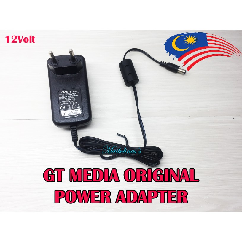 Gtmedia Original Power Supply 12v 1 5amp Shopee Malaysia