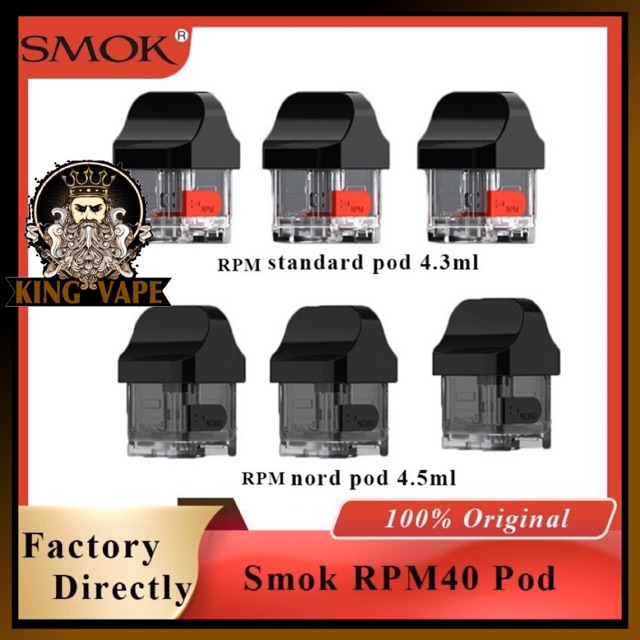 Original Smok Rpm40 Cartridge Rpm Standard Pod 4 3ml Nord Pod Tank 4 5ml Atomizer For Rpm40 Shopee Malaysia