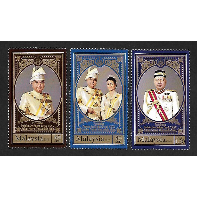 Stamp - 2015 Installation of 35th New Sultan Perak (3v) MNH