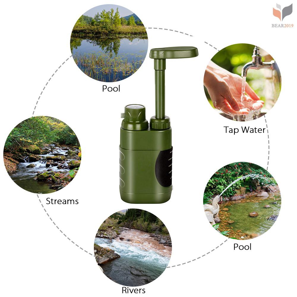 Outdoor Water Filter Straw Water Filtration System Water Purifier Family Preparedness Camping Hiking Emergency