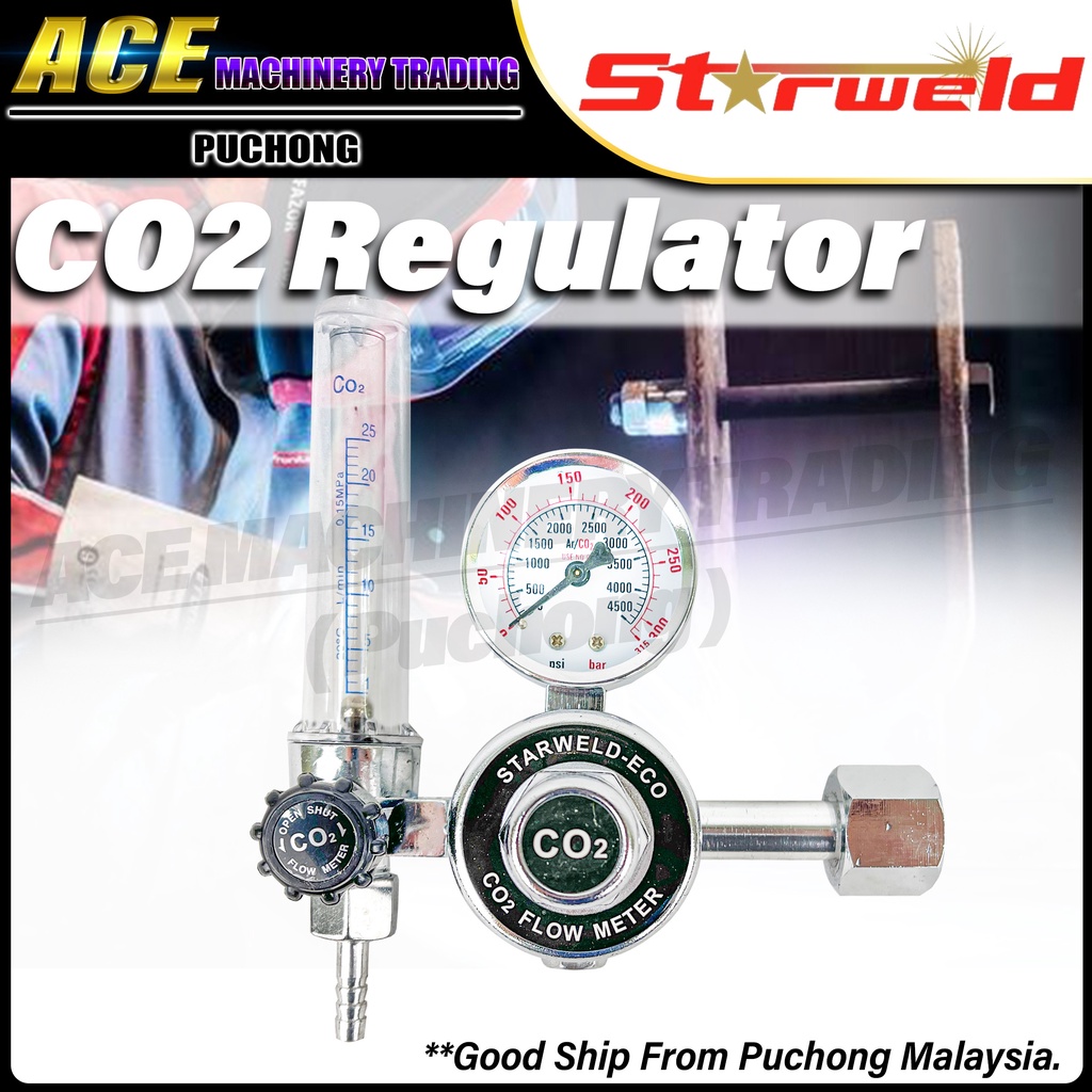 Starweld Eco Sw1453 Co2 Flow Meter Regulator Mig Wedling Co2 Gas ...