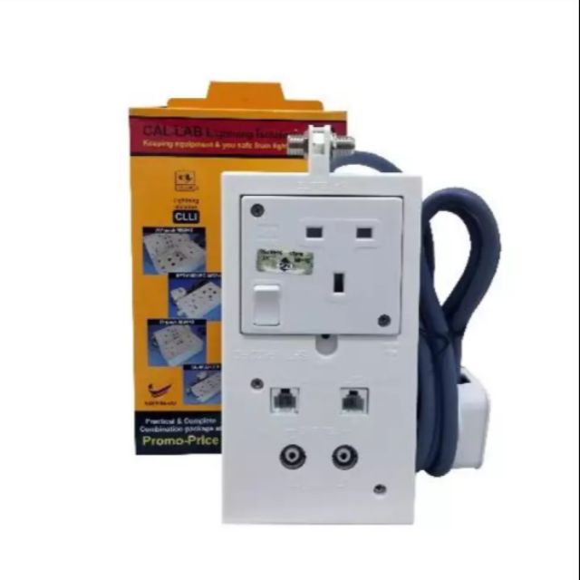 CalLab Lightning Isolator ( CLLI SFTV9622FC ) TV Antenna Coaxial Surge Protector Shopee Malaysia