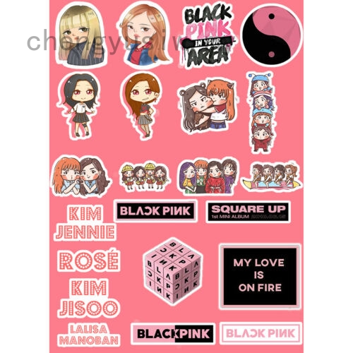54pcs kpop blackpink pvc adhesive photo stickers phone luggage laptop diy decor shopee malaysia