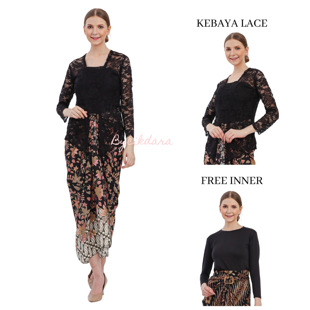 Buy Kebaya Lace Free Inner Top Only Kebaya Bali Baju Kebaya Indonesia Kebaya Hitam Kebaya Black Seetracker Malaysia