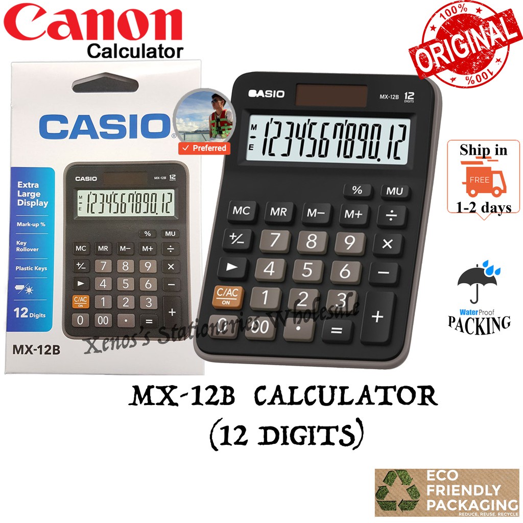 CASIO MX-12B 12 DIGITS CALCULATOR (READY STOCK / 100% ORIGINAL ...