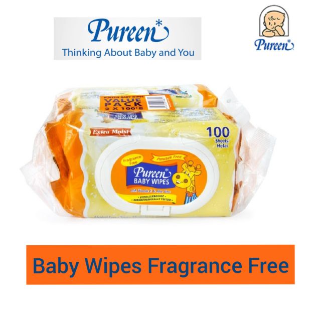 Pureen Baby Wipes (1 x 100's) Fragrance 