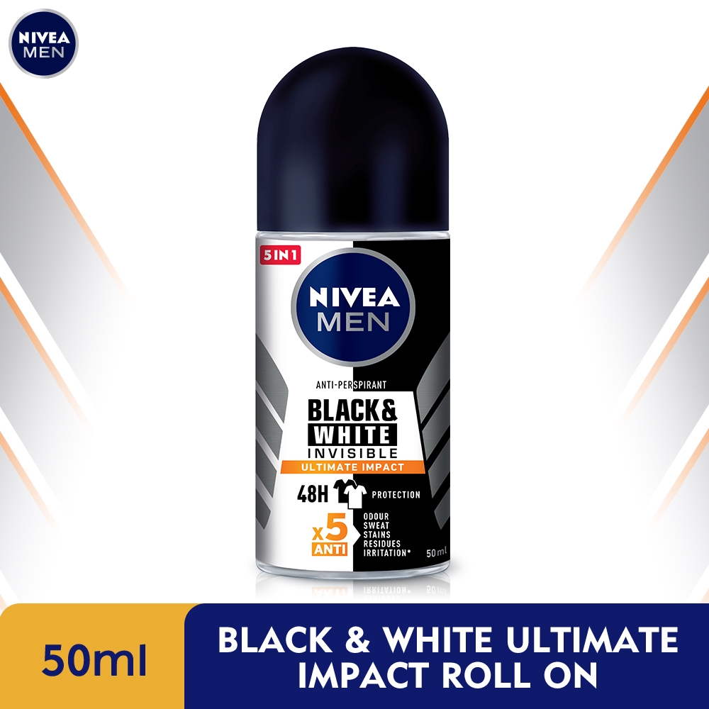 NIVEA MEN Deodorant Black & White Ultimate Impact Roll On 50ml