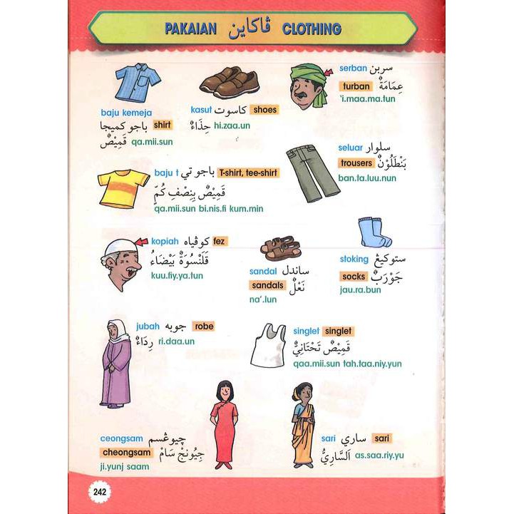 pakaian dalam bahasa arab