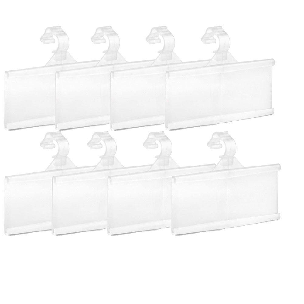 100Pack Label Holder Plastic Shelf Price Label Strips Retail Hang Tag