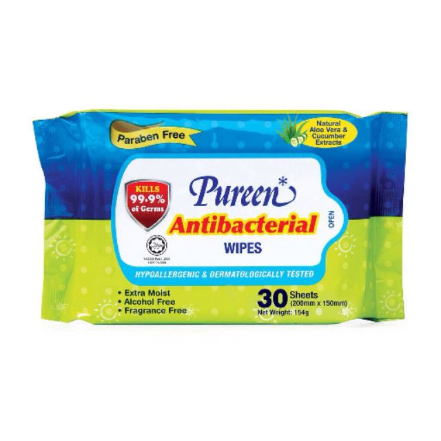 Pureen Antibacterial Wipes 30s /80s Shopee Malaysia