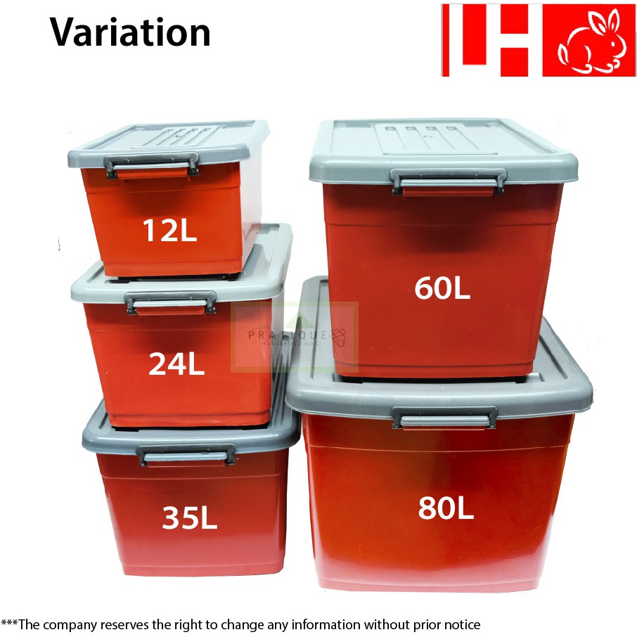 LH Plastic Storage Box With Wheel/ Kotak Simpanan/ Multipurpose Storage
