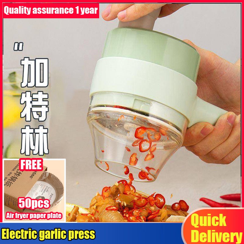 Gatling multi-function electric garlic press Mini wireless electric garlic press Stirrer Garlic cutter slicer