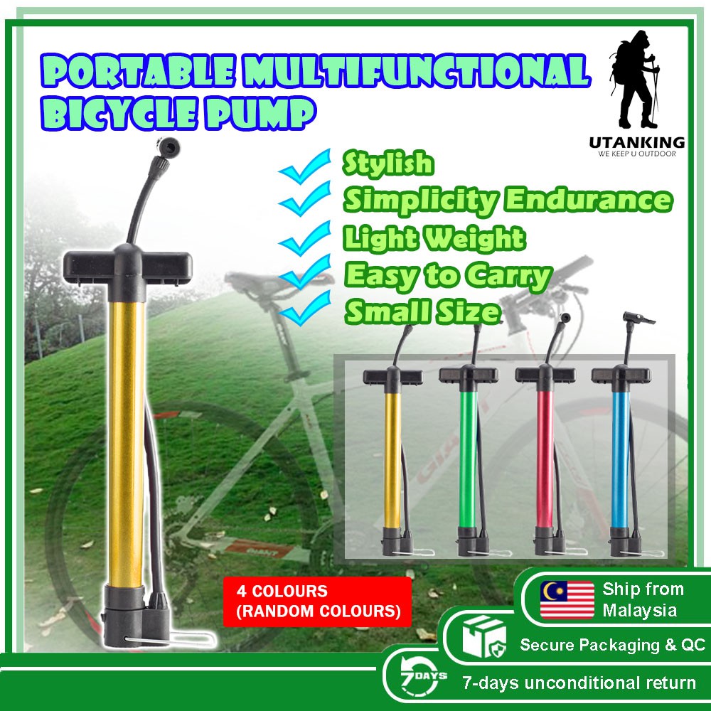 Portable Bicycle Pump Dual Head Air Hand Pumps Tire Bike Motorcycle