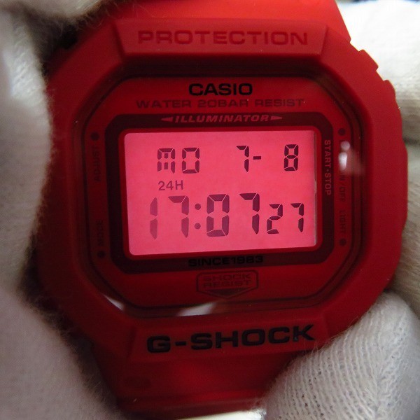 g shock dw red