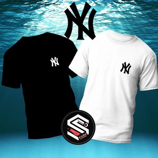 [Ready Stock] New York Logo Solid Tee Slim Fit Plain 100% Cotton Unisex Men Women Short Sleeve Round Neck T-Shirt