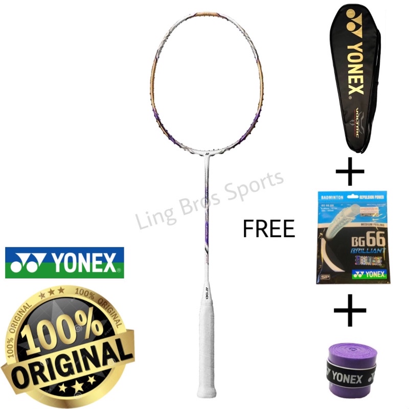 Yonex Voltric Z Force Limited White Gold 4UG5/3UG5 *FREE (Yonex BG 66  Brilliant String + Yonex AC102EX Overgrip) | Shopee Malaysia