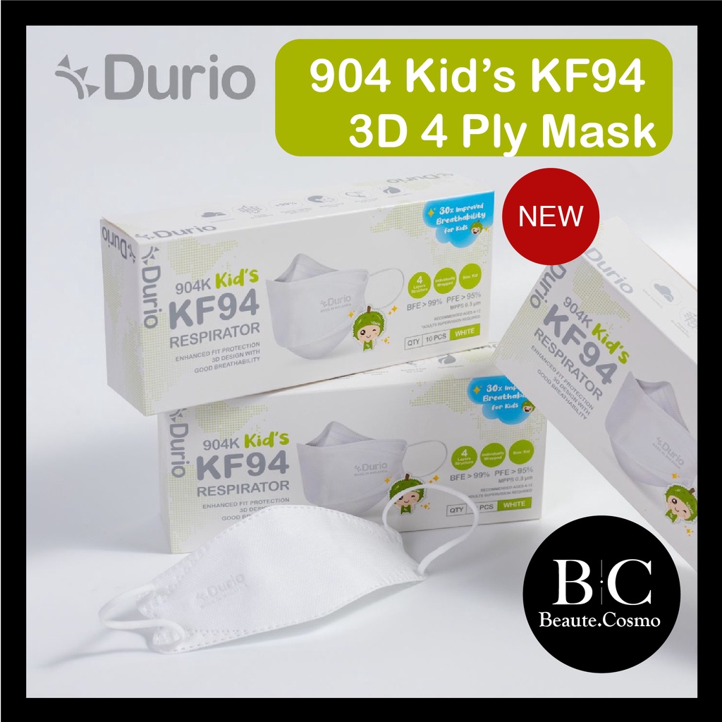 KF94 mask Durio 904K Kid's KF94 3D Fish Mouth Kids Face Mask 4 ply mask