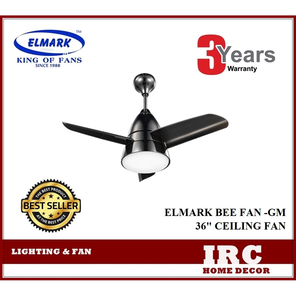 Ceiling Fan Elmark Bee Fan 36 Gm With Remote Control Shopee