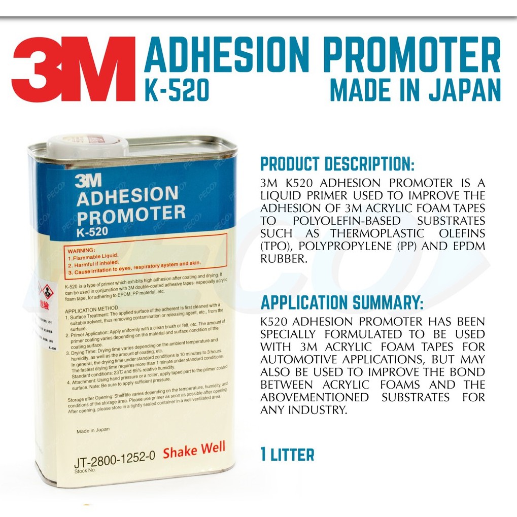 3M ADHESION PROMOTER PRIMER K-520 - 1 LITTER | Shopee Malaysia