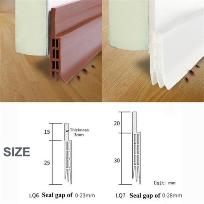 Under Door Draft Stopper Door Bottom Seal Strip Door Sweep Weather