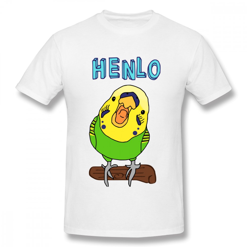 Henlo Budgie Man Graphic Print T Shirt Men Us Size Top Design T Shirt For Christmas Gift Shopee Malaysia - dragon ball z dbz king kai kanji symbol t shirt roblox