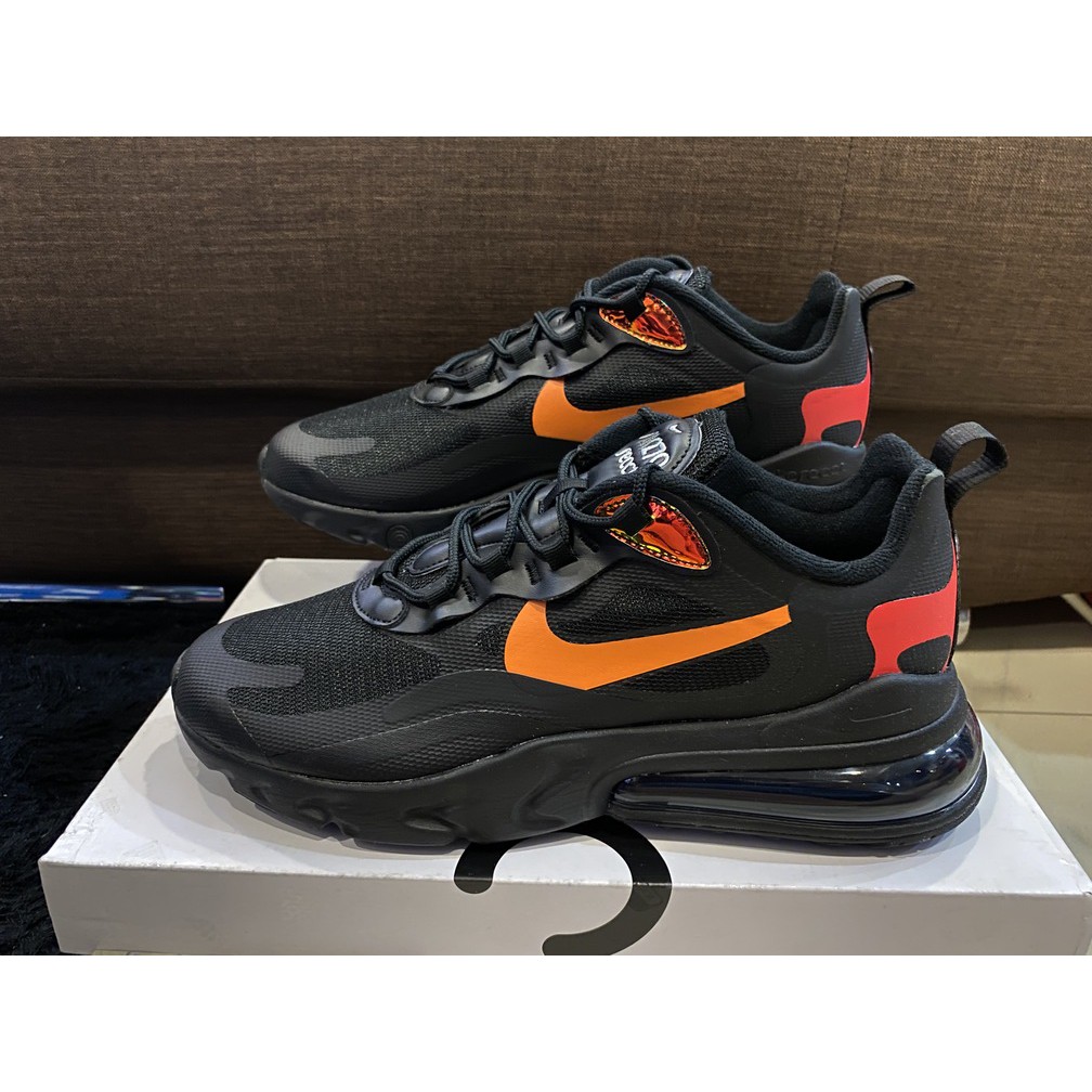 Nike air max 270 react black magma orange