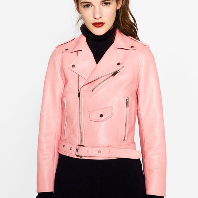 zara leather effect jacket