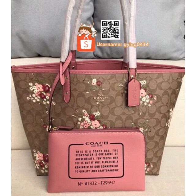 coach floral print bag