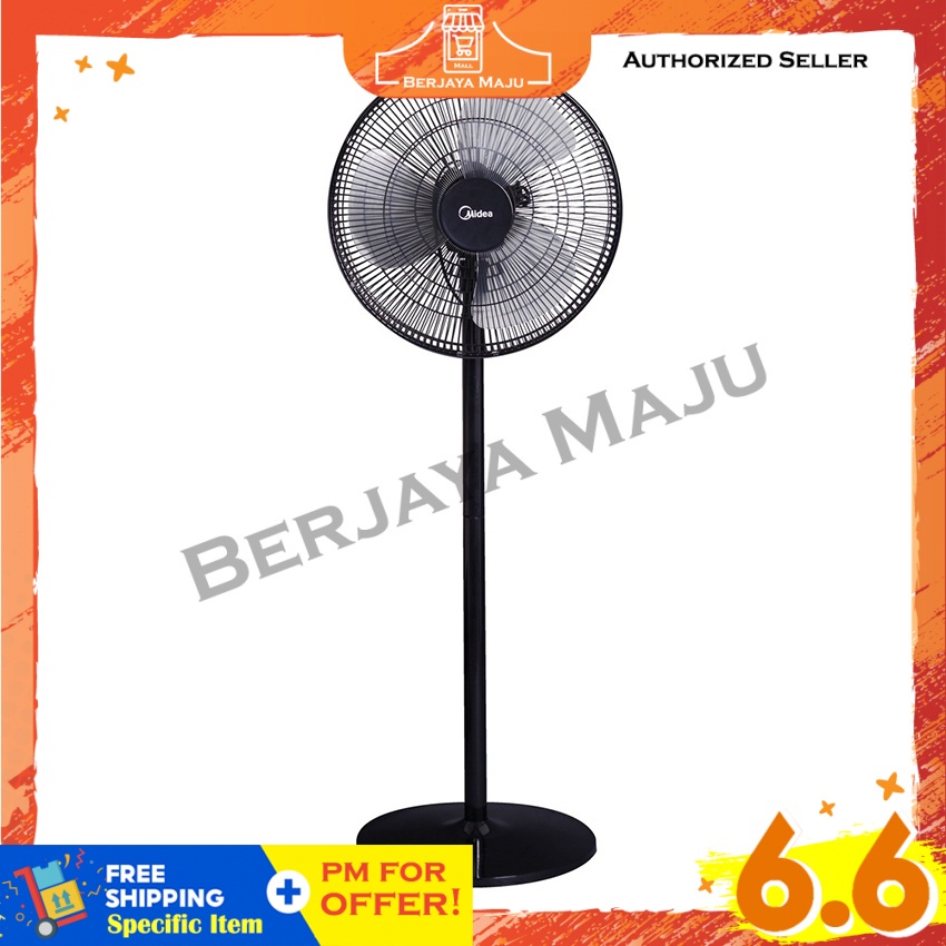 Midea 16 2 In 1 Adjustable Stand Fan Mf 16fs18c Bk Black Shopee Malaysia