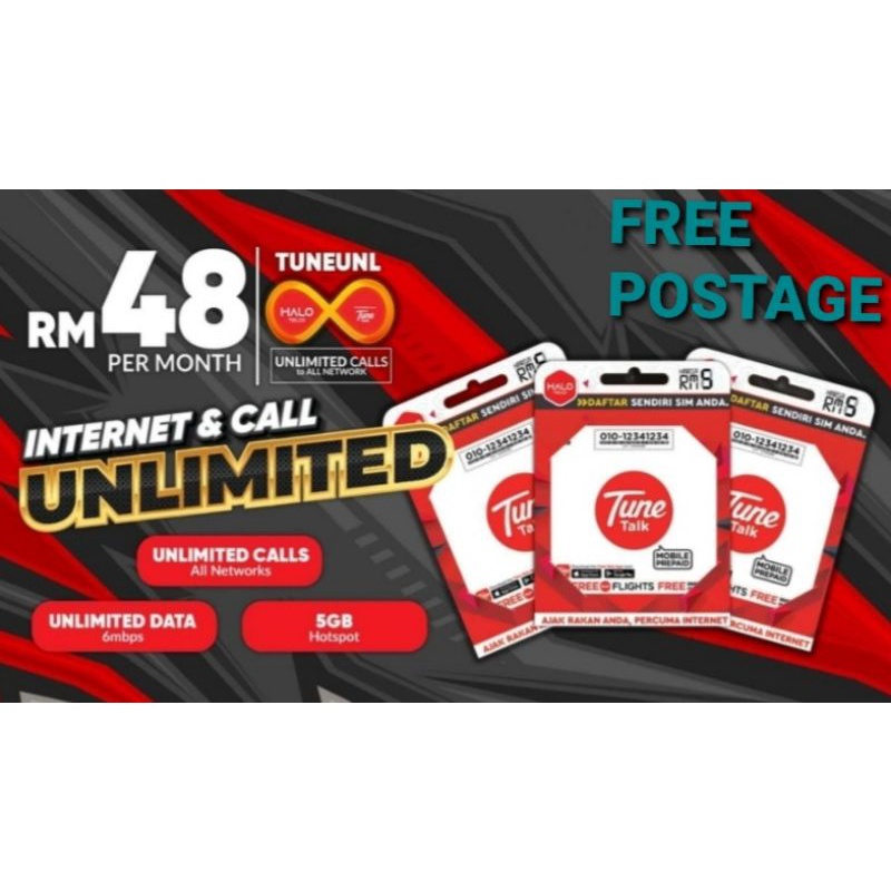 (FREE POS) Simkad Tunetalk Halo Telco | Unlimited Data Internet ...