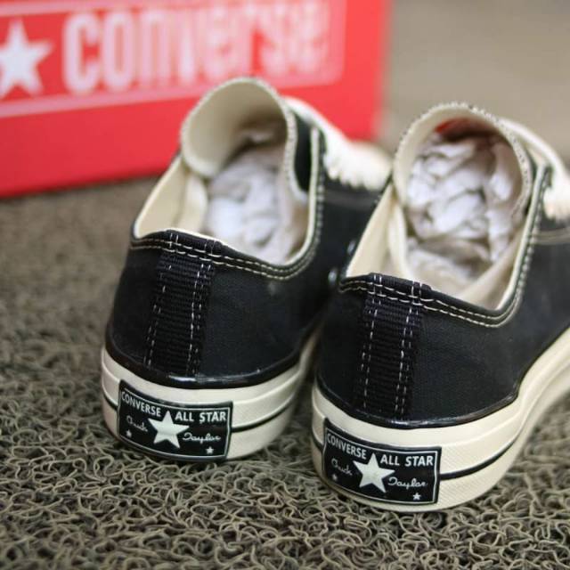 converse 70s low black white