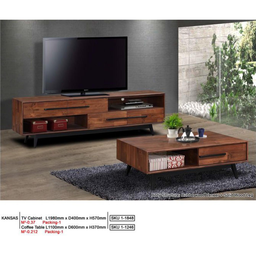 EUREKA Living Room 2 Piece Set (Delivery Installation within