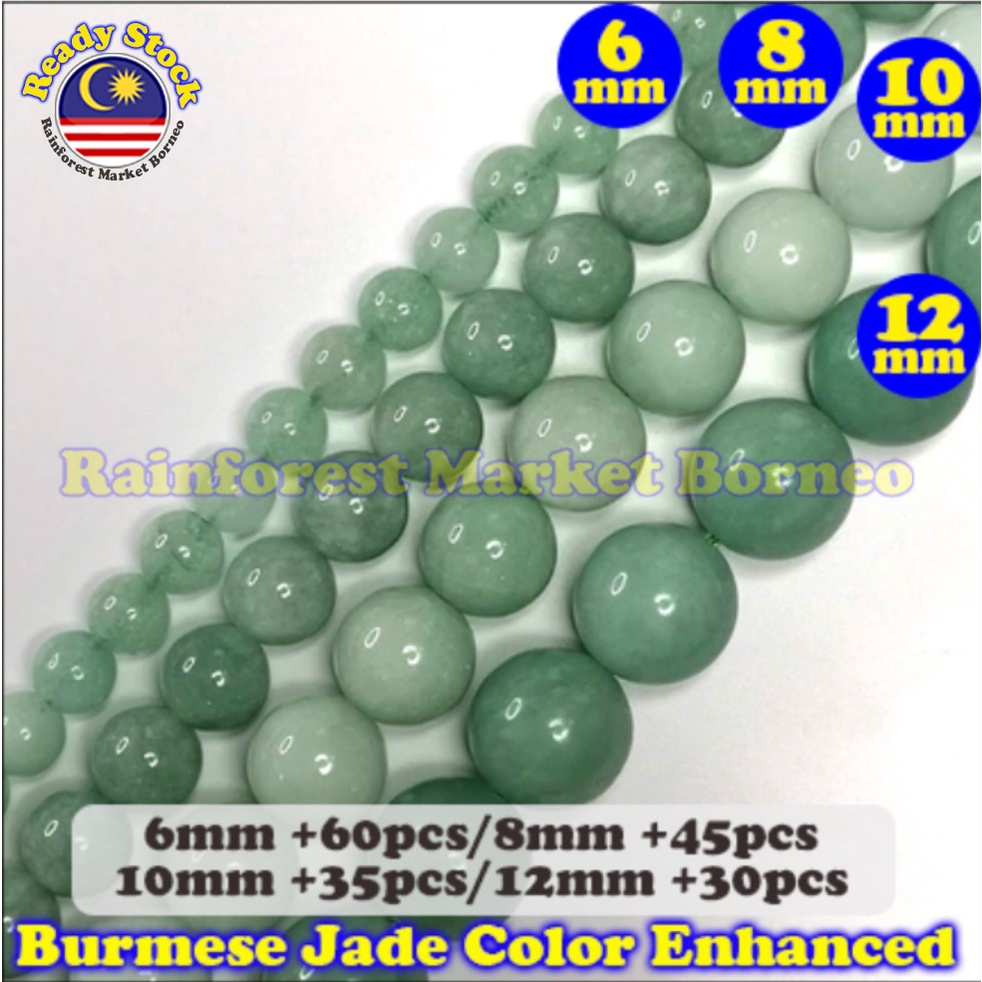 KGB8040 Burmese Jade Natural Gemstone DIY Fashion Jewelry Making Supplies Beading Craft Manik Rantai Gelang