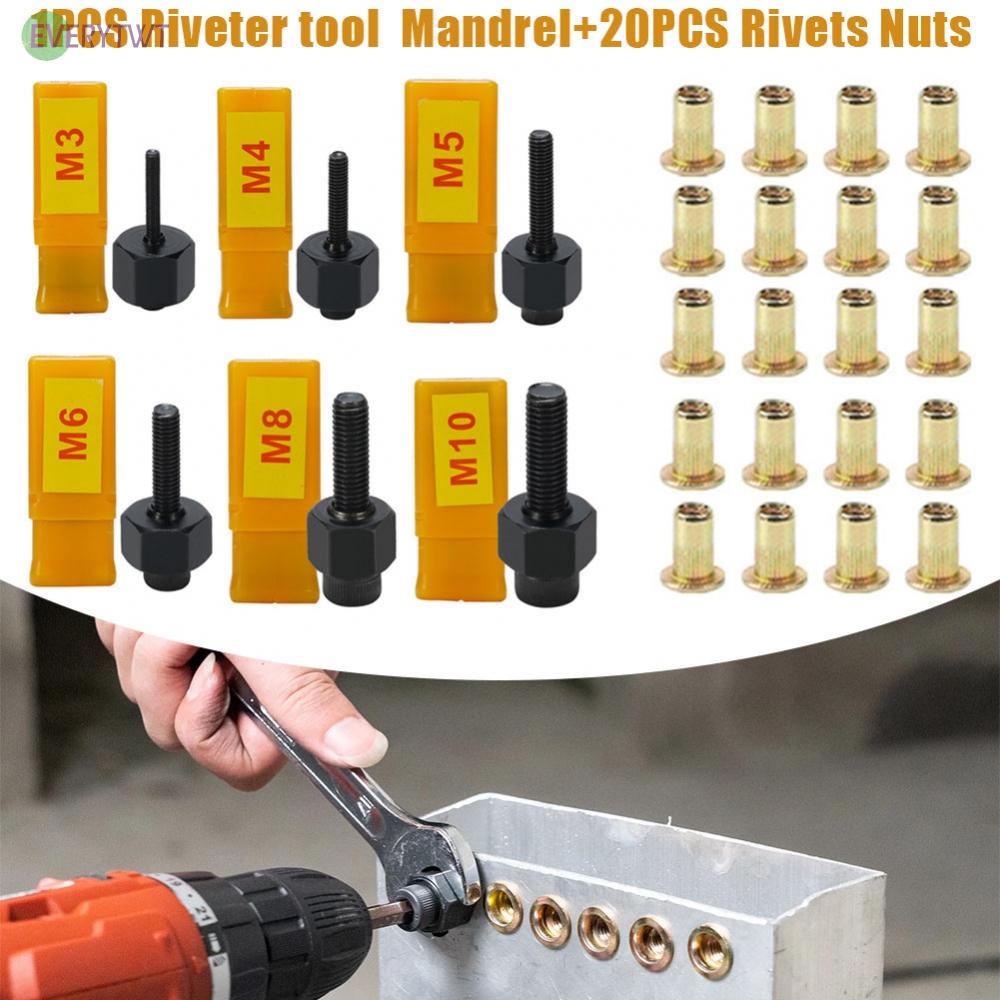 【Ready Stock】Hand Rivet Nut Head Equipment Hand Head Industrial M3-M12 Nut Rivet Set@New