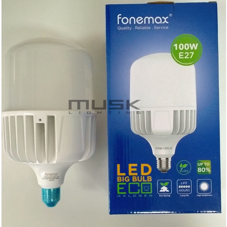 FONEMAX LED TBULB 100W E27 6500K **1YEAR WARRANTY ** Shopee Malaysia
