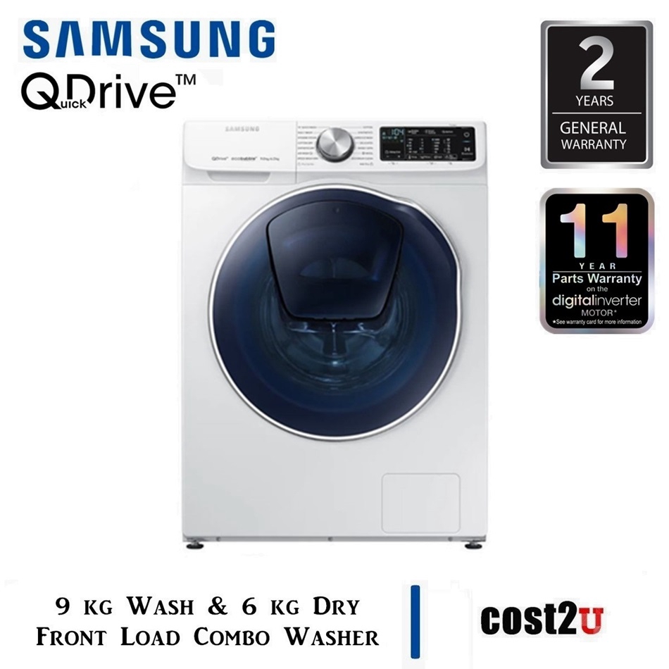 [Gdex] Samsung 9KG wash & 6KG dry Front Load Combo Washer with