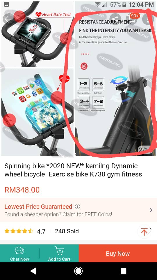 Kemilng Spinning bike *2020 NEW* Dynamic wheel bicycle ...